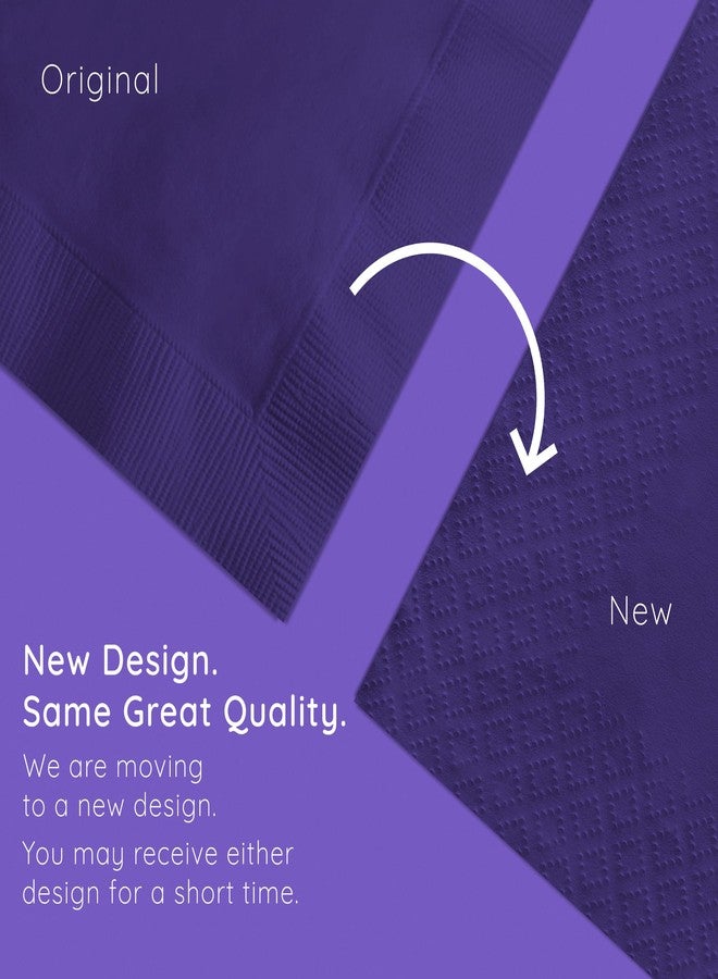 كرييتف كونفيرتينج منديل غداء مزدوج الطبقات من كرييتف كونفرتينج، لوازم حفلات، مقاس واحد، بنفسجي، 50 قطعة - Image 5